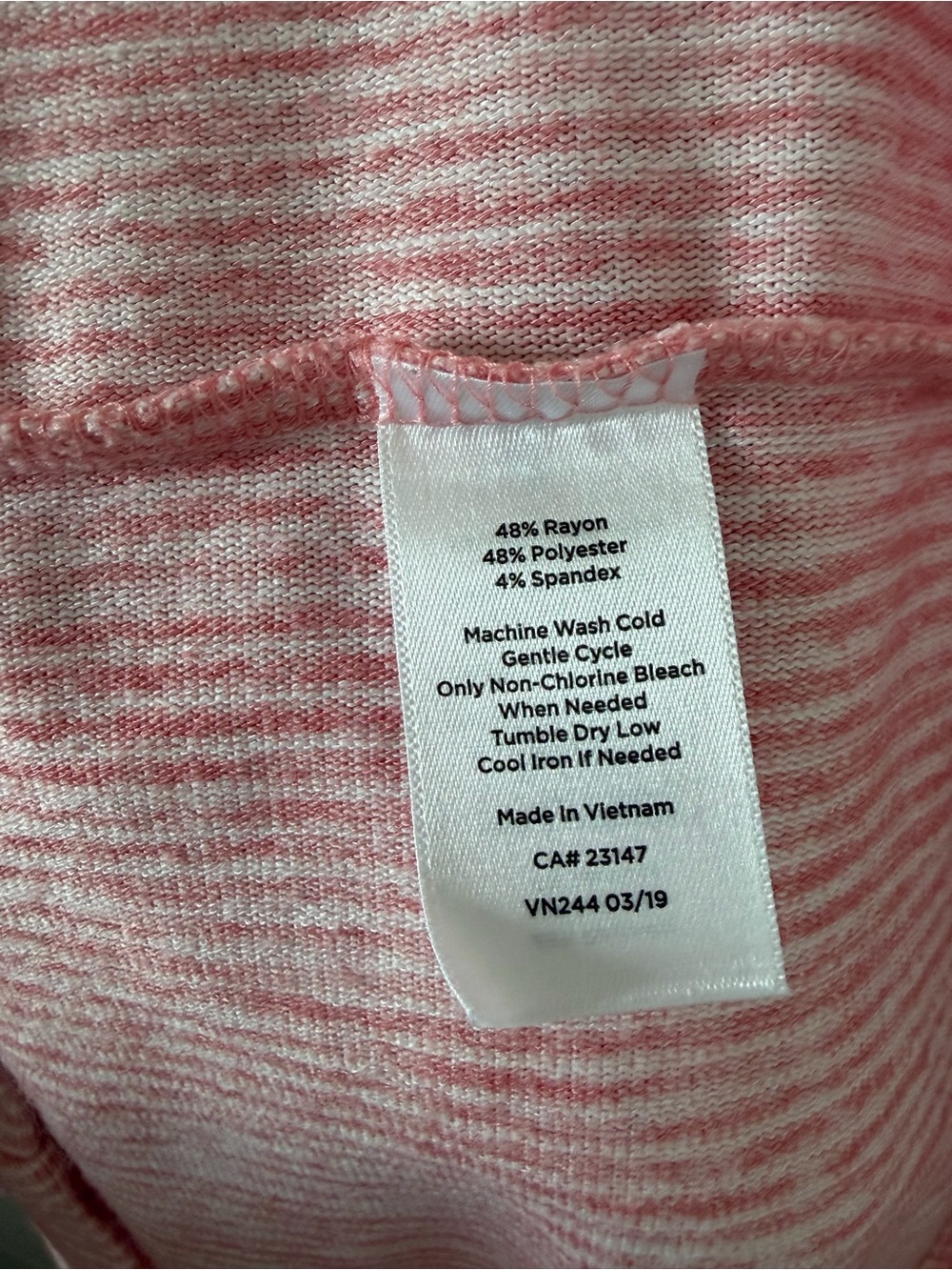 Talbots Pink-White Striped Midi Dress - Picture 3 of 5